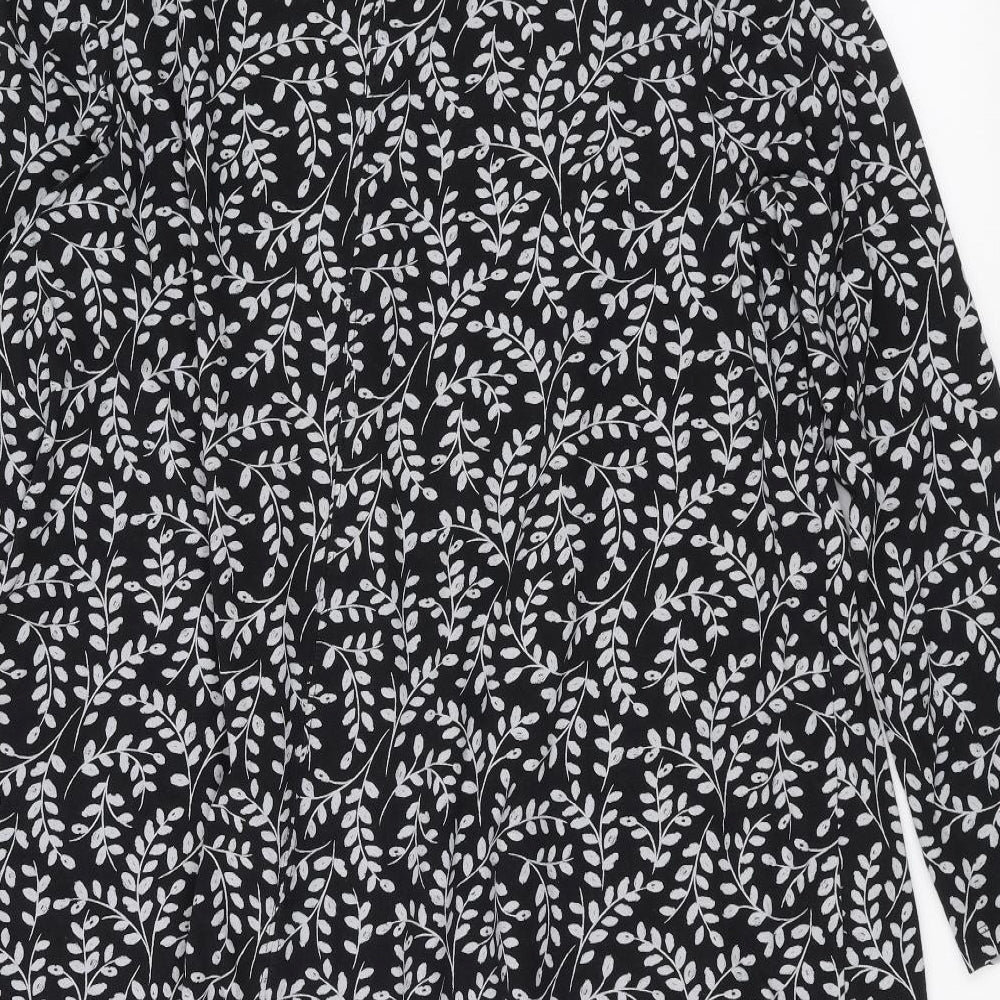Seasalt cornwall Womens Black Floral  T-Shirt Dress  Size 20