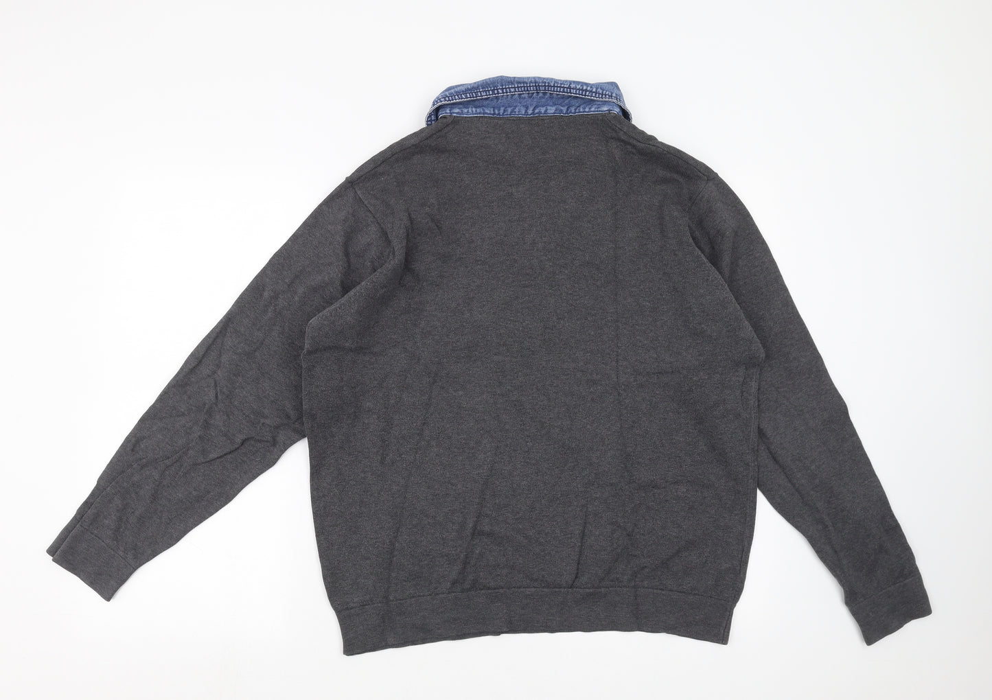 Wolsey Mens Grey  Knit Pullover Jumper Size M