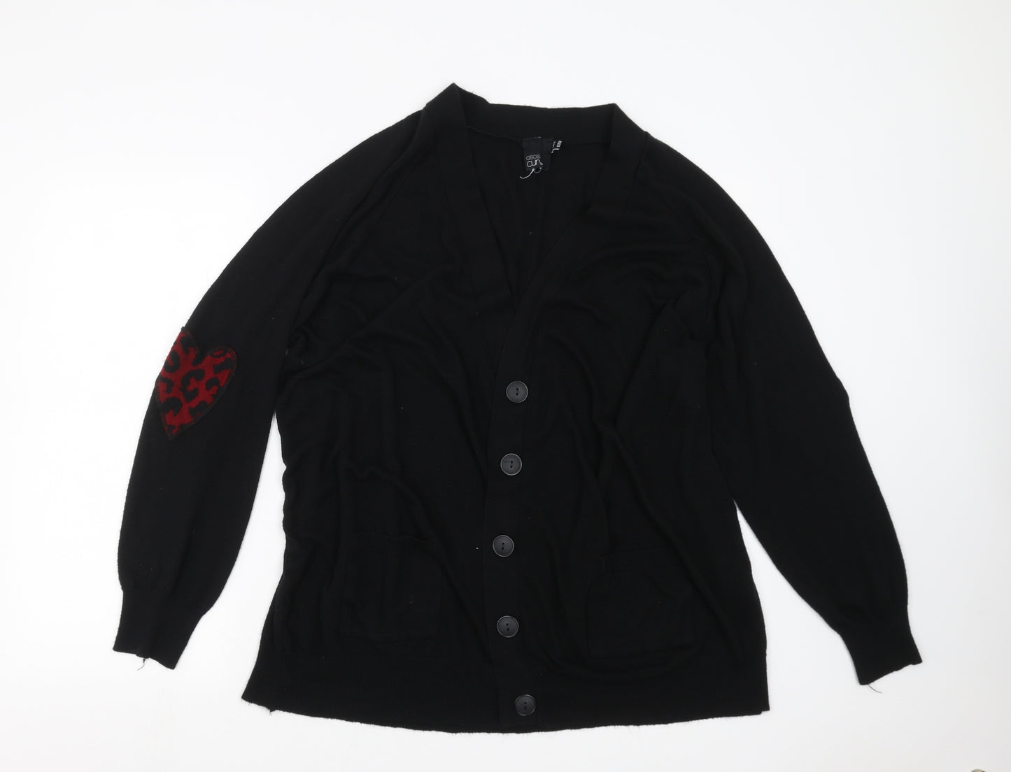 ASOS Womens Black  Knit Cardigan Jumper Size 26