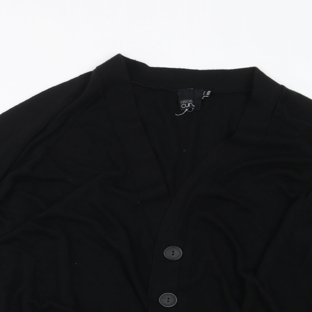 ASOS Womens Black  Knit Cardigan Jumper Size 26