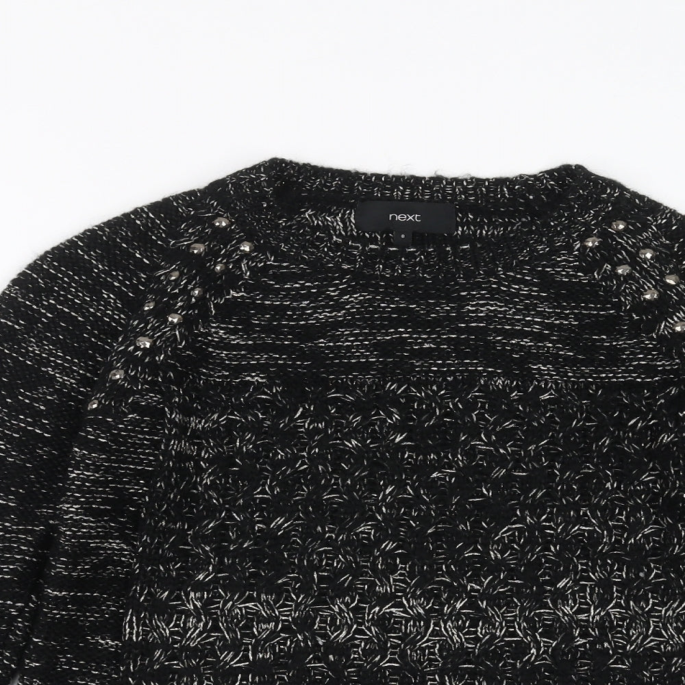 NEXT Womens Black  Knit Pullover Jumper Size 8