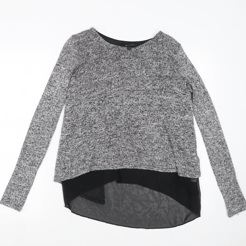 New Look Womens Grey  Knit Pullover Jumper Size S