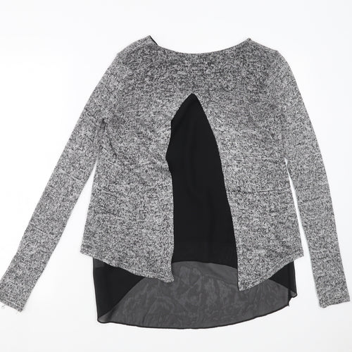 New Look Womens Grey  Knit Pullover Jumper Size S