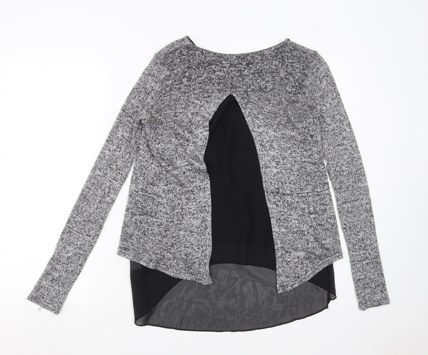 New Look Womens Grey  Knit Pullover Jumper Size S