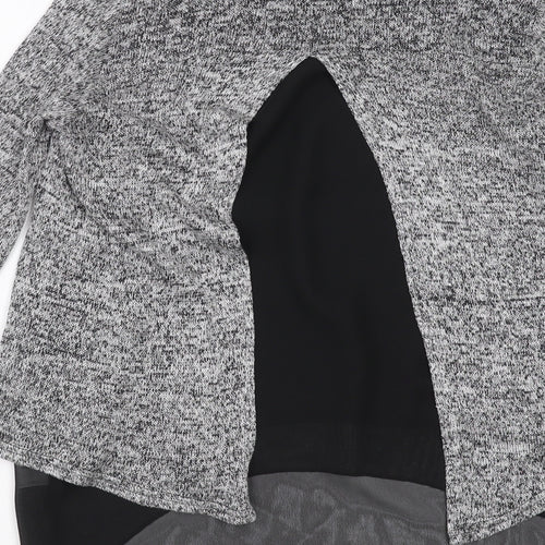 New Look Womens Grey  Knit Pullover Jumper Size S