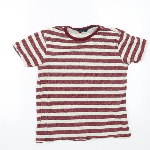 George Boys Red Striped  Basic T-Shirt Size 13-14 Years