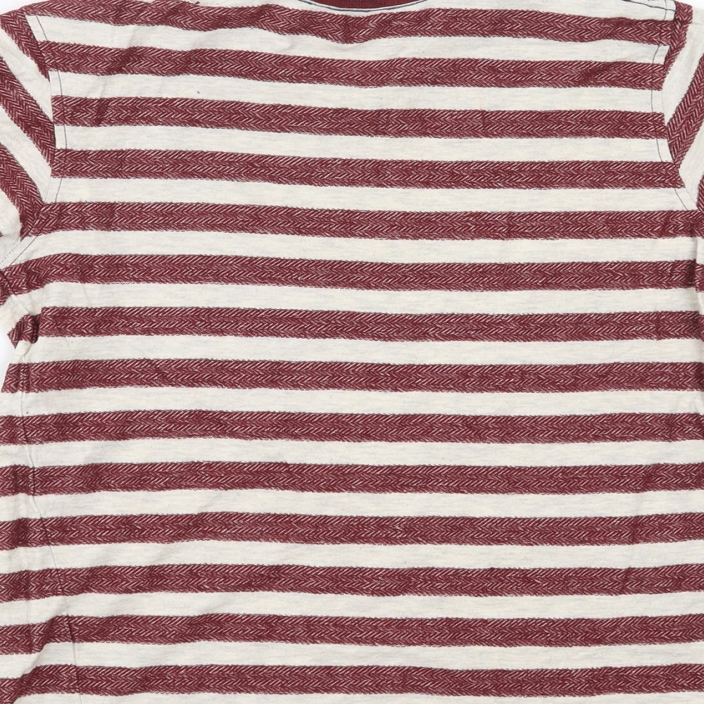 George Boys Red Striped  Basic T-Shirt Size 13-14 Years