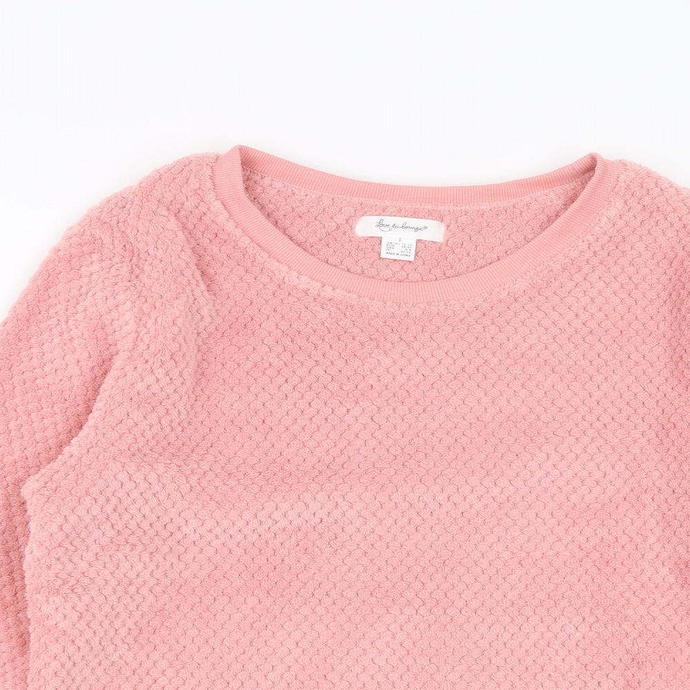 Love to lounge Womens Pink Geometric  Pullover Jumper Size S