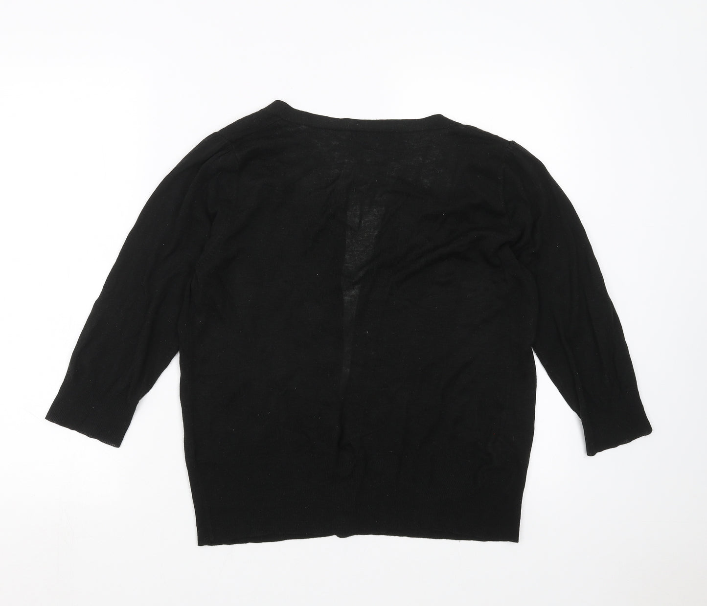 George Womens Black  Knit Cardigan Jumper Size 16