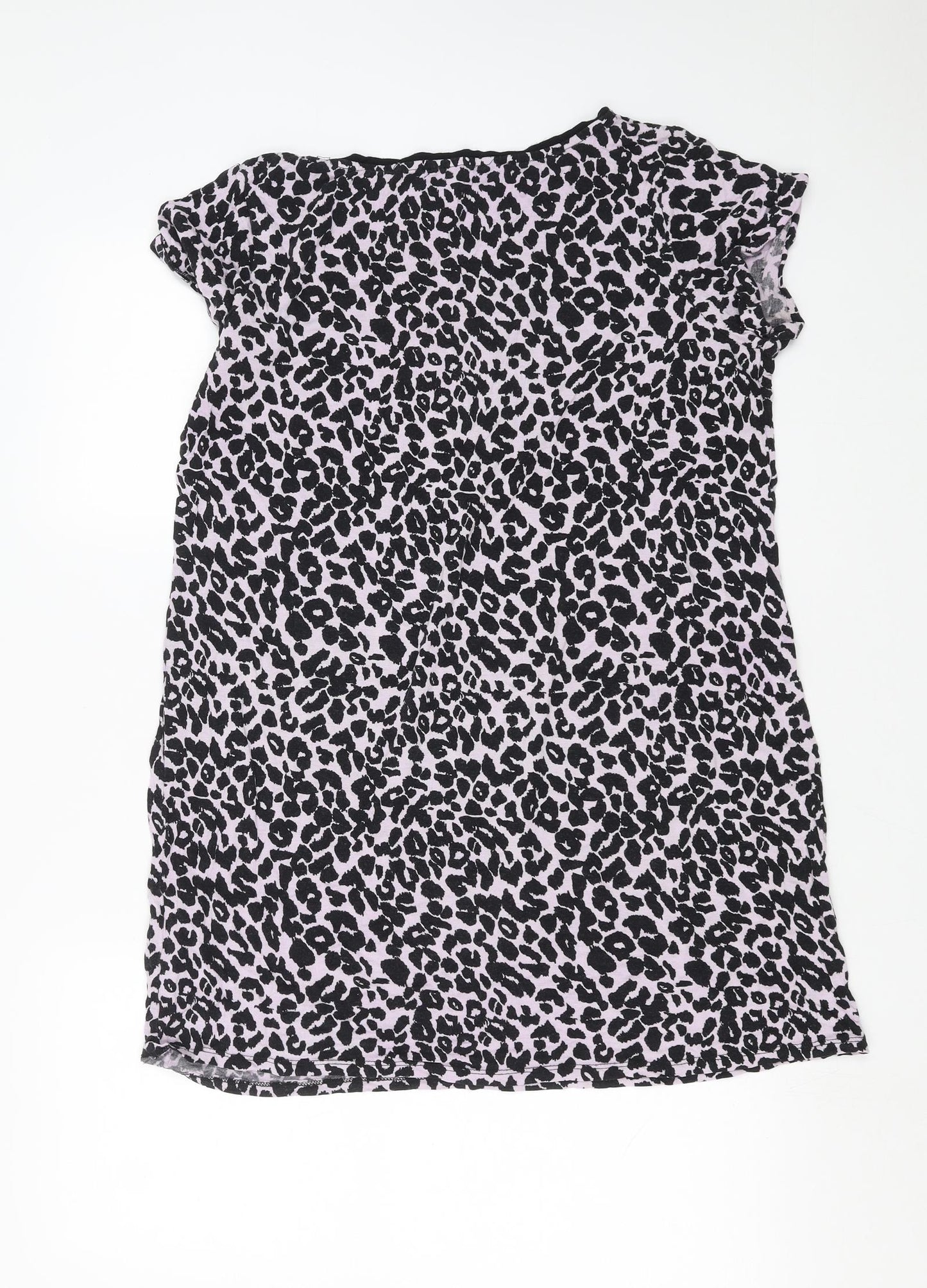 George Womens Purple Animal Print  Basic T-Shirt Size 18