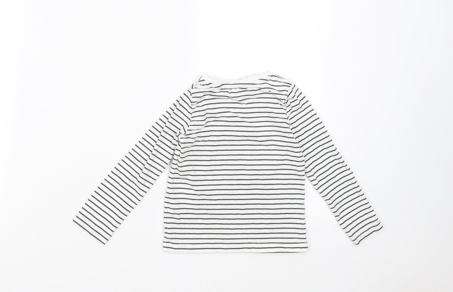 TU Girls White Striped  Basic T-Shirt Size 12-18 Months