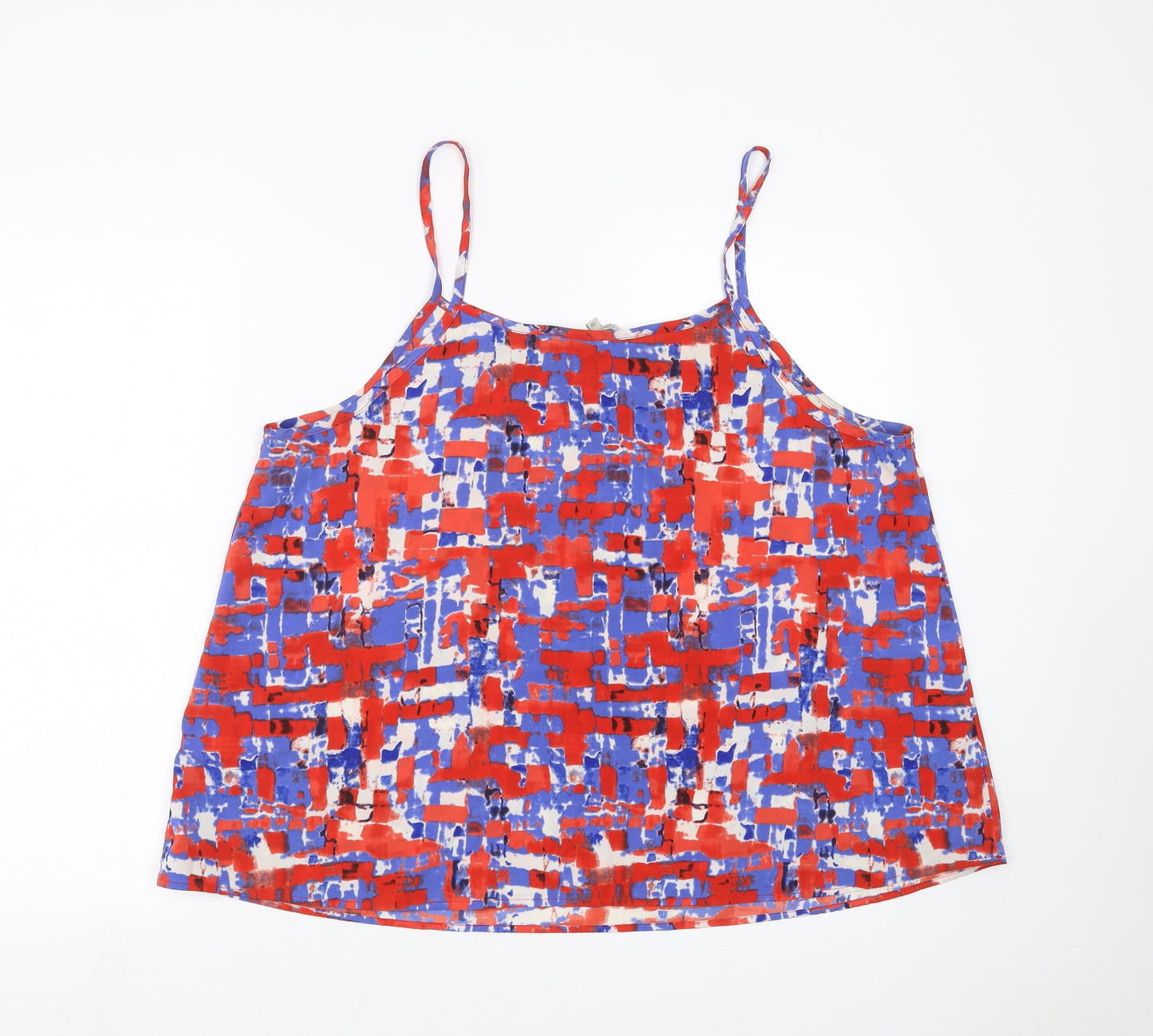 Peacocks Womens Blue Geometric  Camisole Blouse Size 20