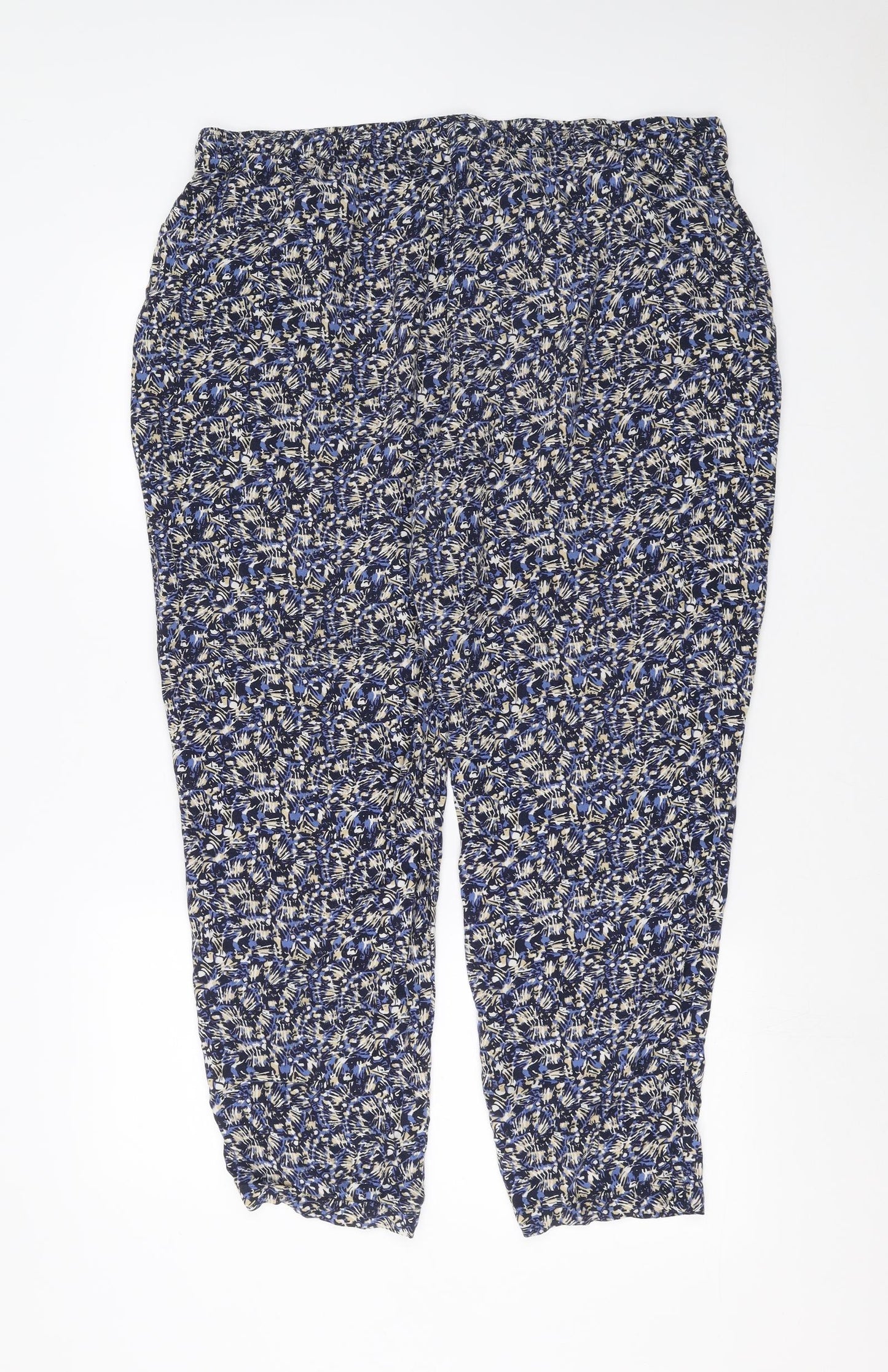 ARISTA Womens Blue Geometric  Trousers  Size 20 L28 in