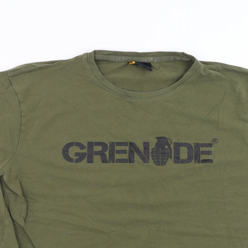 Grenade Mens Green    T-Shirt Size XL