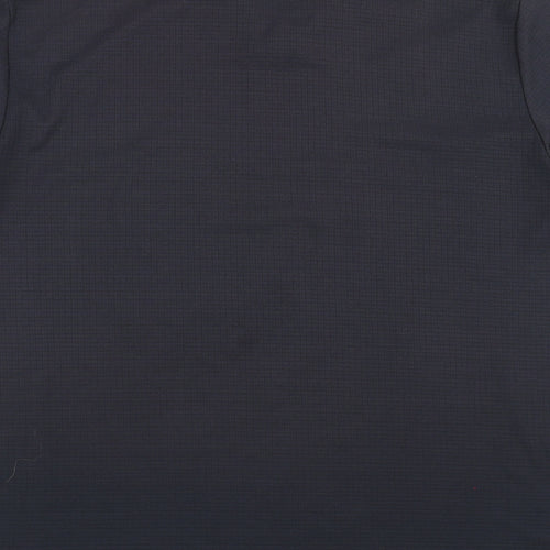 George Mens Grey Check   Polo Size L