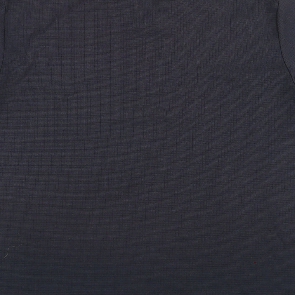 George Mens Grey Check   Polo Size L