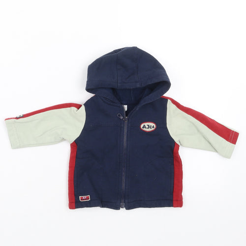 Adams Boys Blue   Full Zip Jumper Size 3-6 Months  - hooded