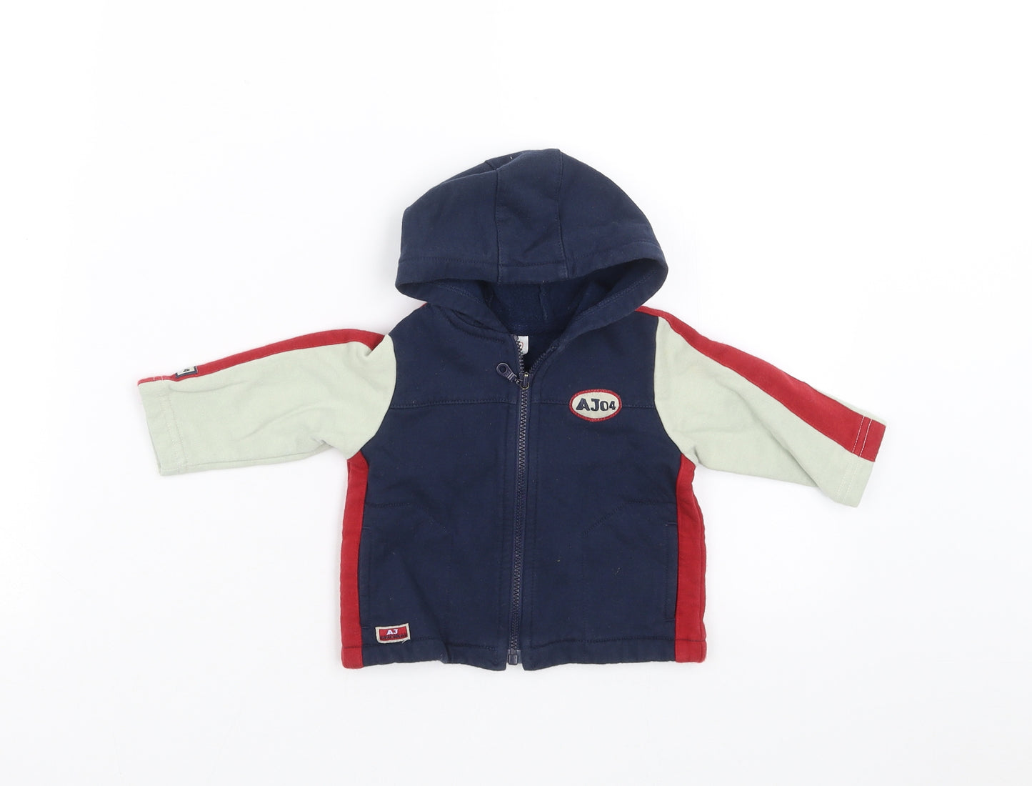 Adams Boys Blue   Full Zip Jumper Size 3-6 Months  - hooded