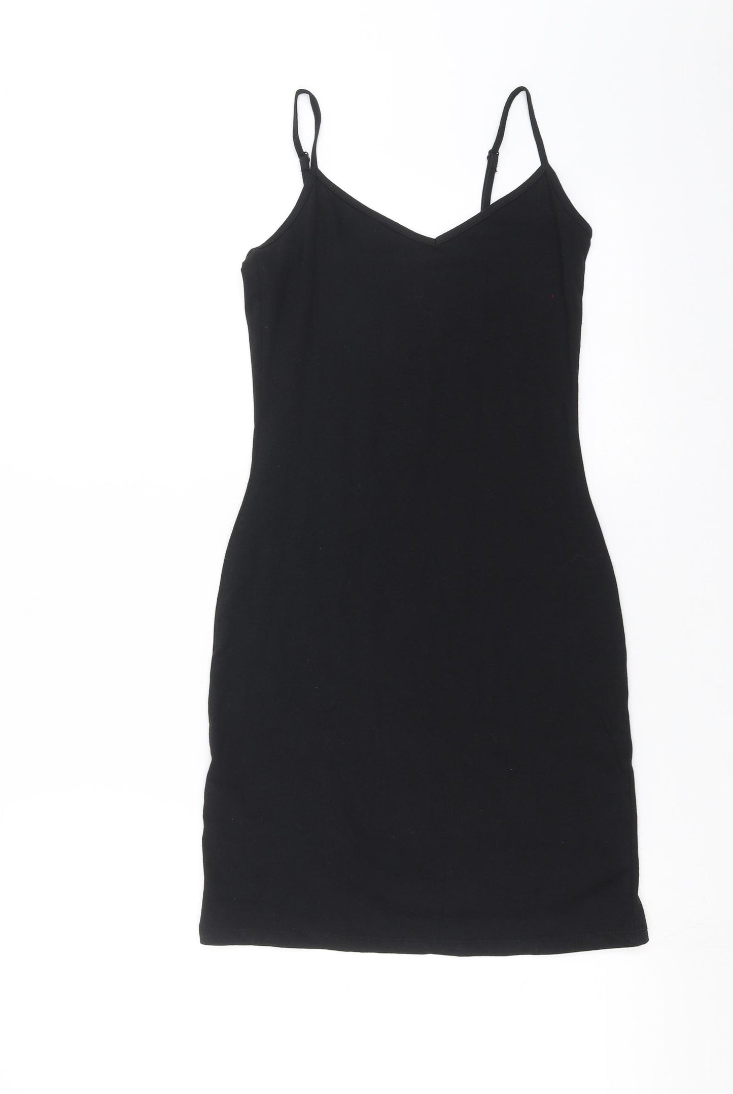 Primark Womens Black   Camisole T-Shirt Size 8  - long line