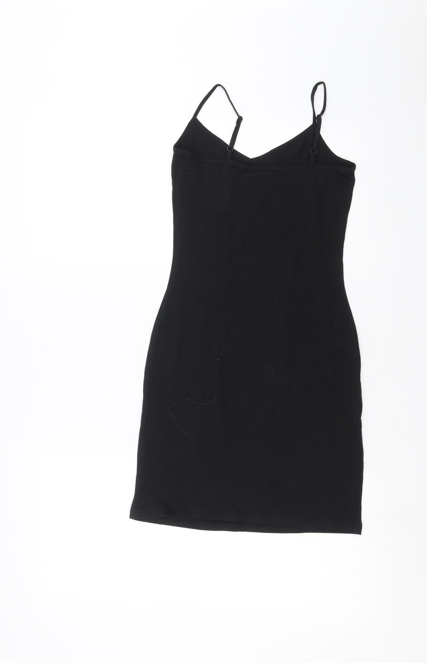 Primark Womens Black   Camisole T-Shirt Size 8  - long line