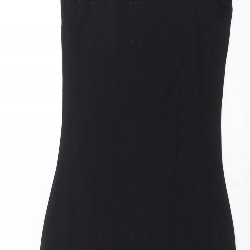 Primark Womens Black   Camisole T-Shirt Size 8  - long line