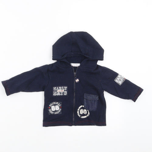 Earlydays Boys Blue   Full Zip Jumper Size 6-9 Months  - hoodie