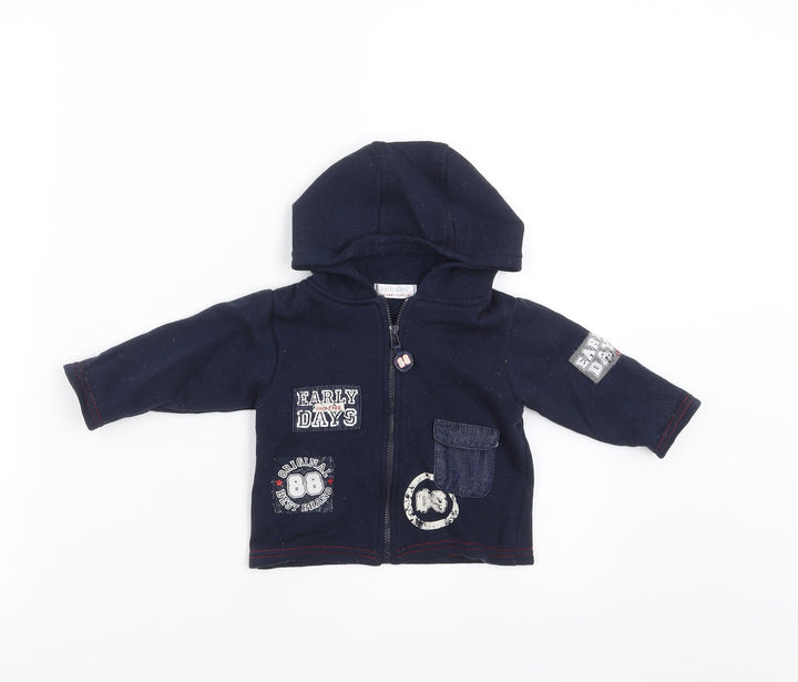 Earlydays Boys Blue   Full Zip Jumper Size 6-9 Months  - hoodie