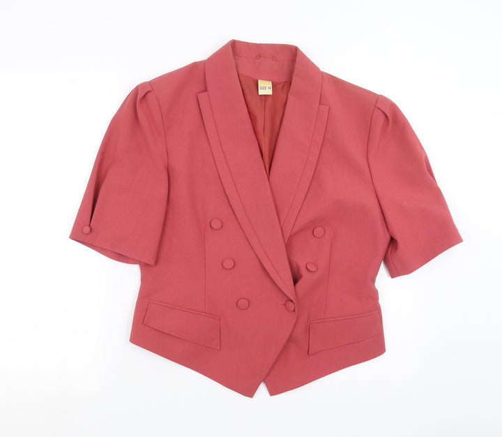 Etam Womens Pink Jacket Suit Jacket Size 14