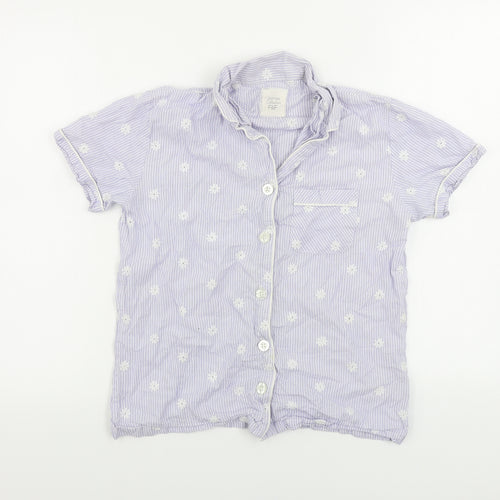F&F  Womens Black Floral  Basic Button-Up Size 6