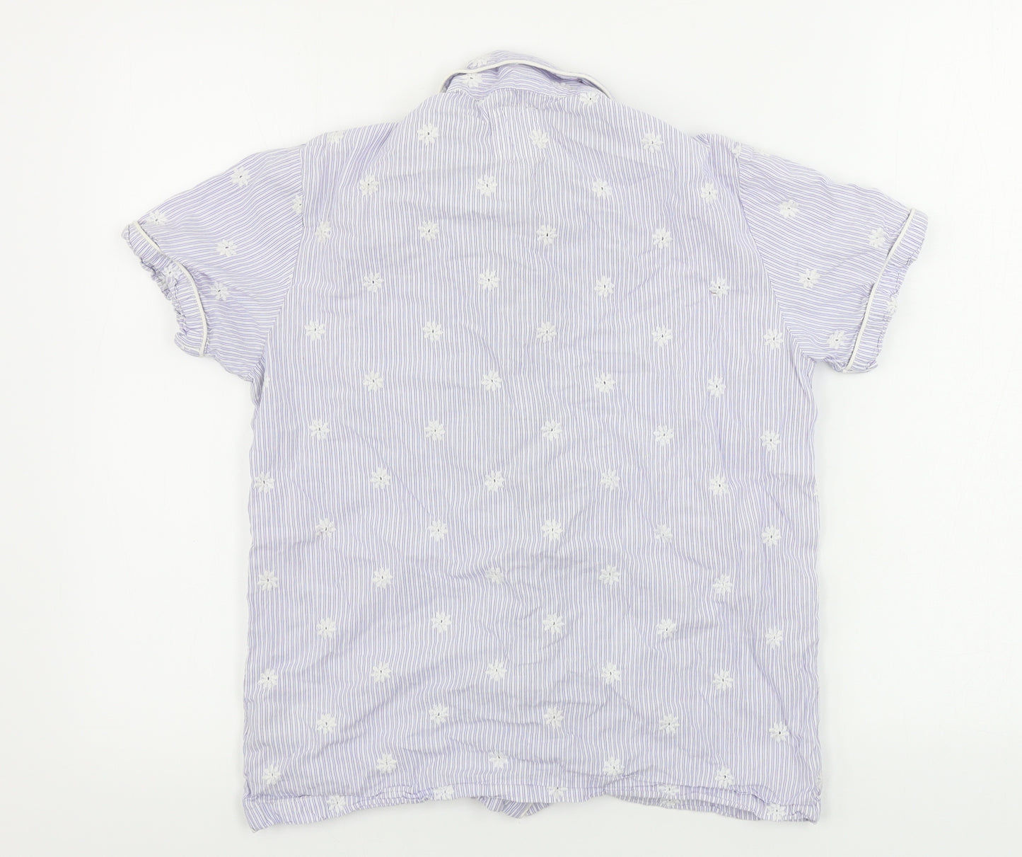 F&F  Womens Black Floral  Basic Button-Up Size 6