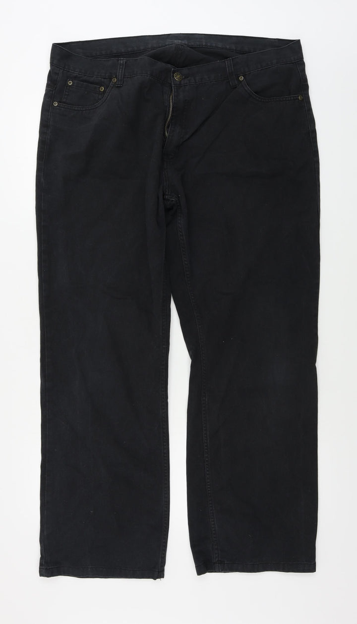 M&Co Womens Black Straight Jeans Size 40 in L31 in
