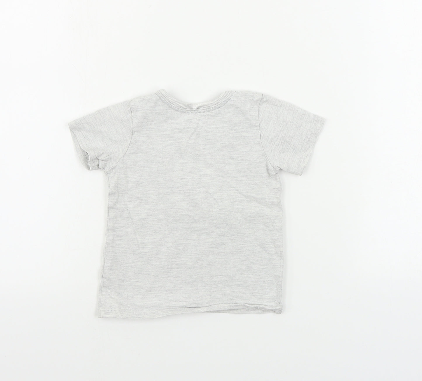 George Boys Grey   Basic T-Shirt Size 12-18 Months  - Dinosaur print