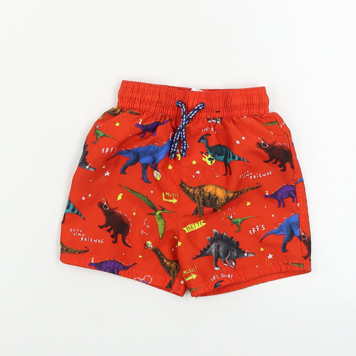 George  Boys Red   Cropped Trousers Size 12-18 Months