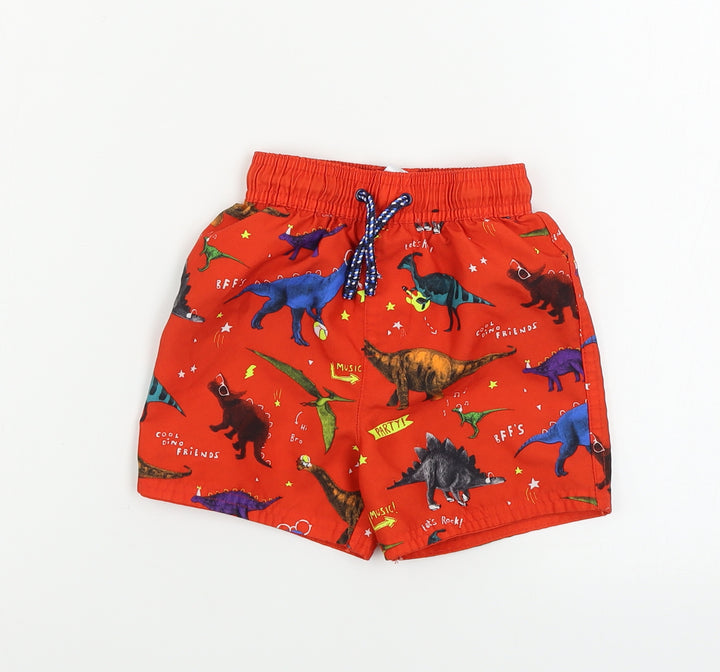 George  Boys Red   Cropped Trousers Size 12-18 Months