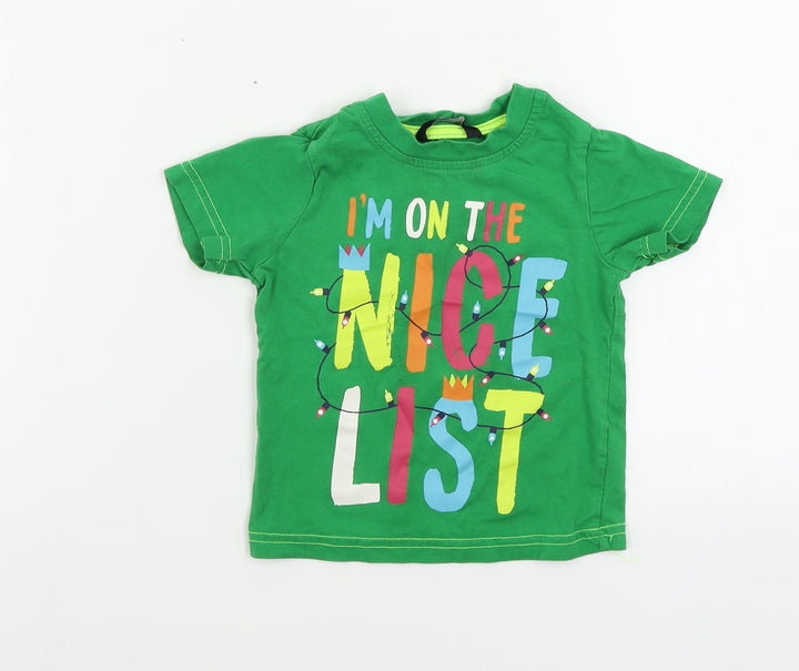 George Boys Grey Basic T-Shirt Size 12-18 Months - Christmas T Shirt