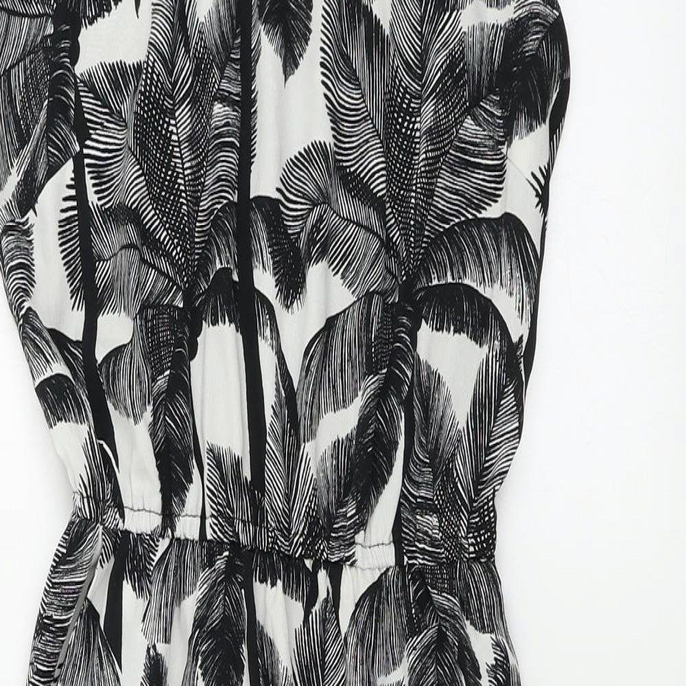 H&M  Womens White Floral  A-Line  Size 8