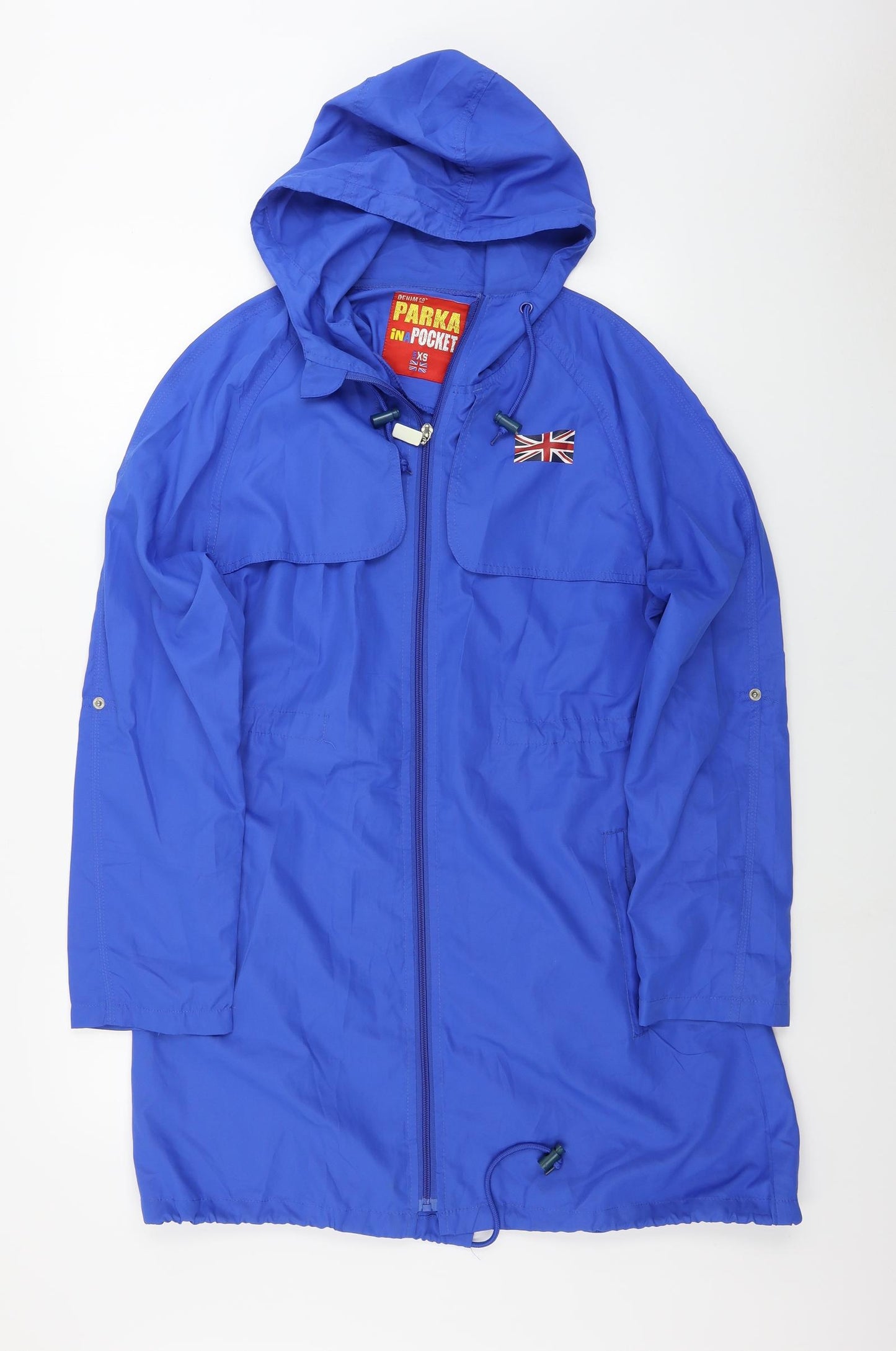 Denim & Co. Mens Blue   Parka Coat Size XS