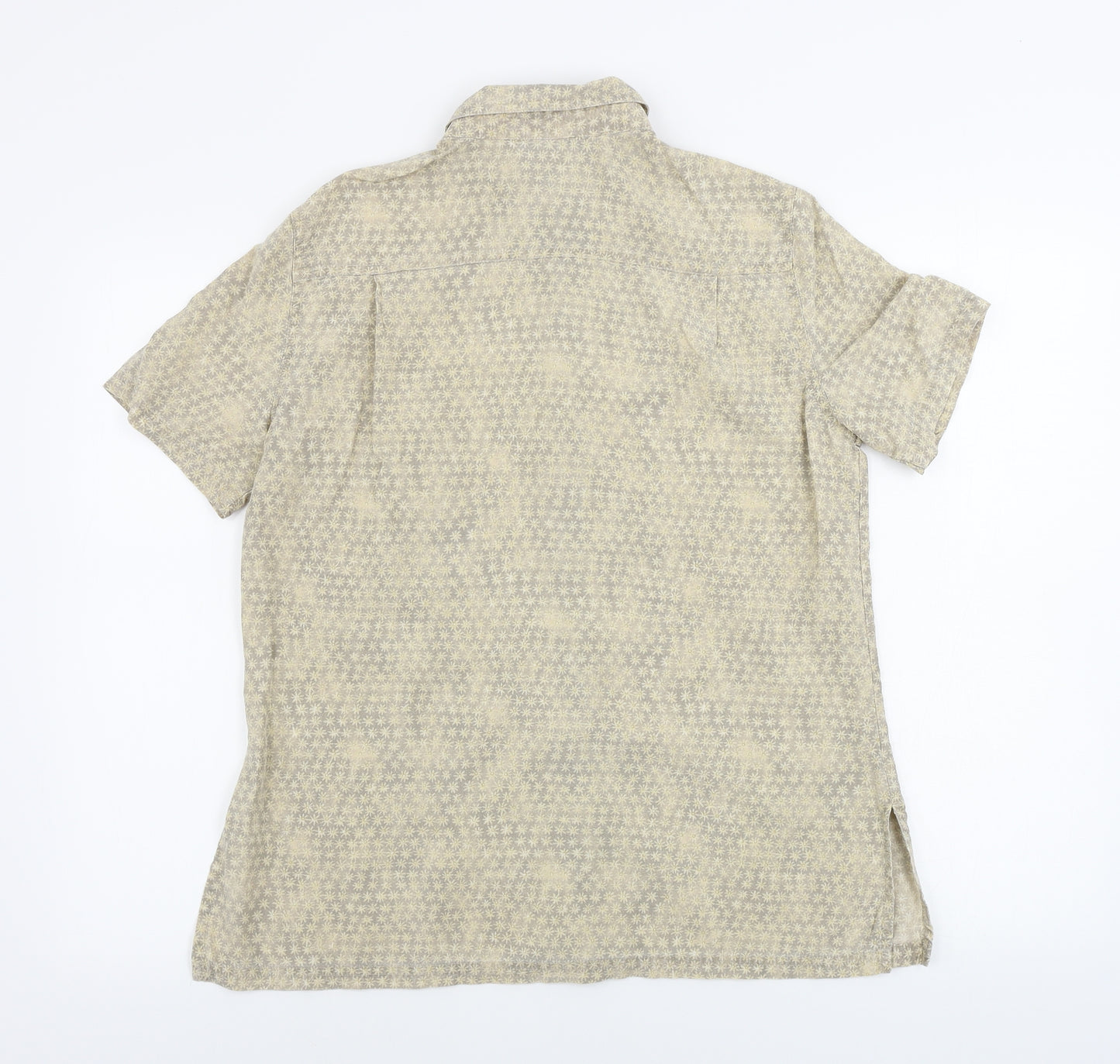 Marks and Spencer  Womens Beige Floral  Basic Button-Up Size 10