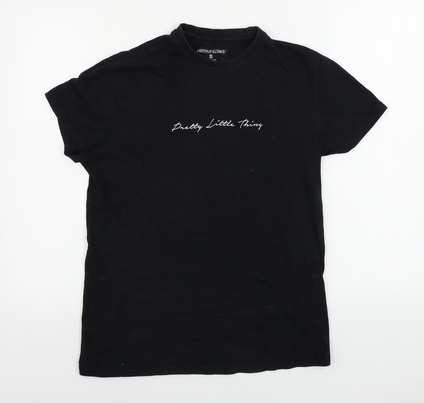 PRETTYLITTLETHING Womens Black   Basic T-Shirt Size S
