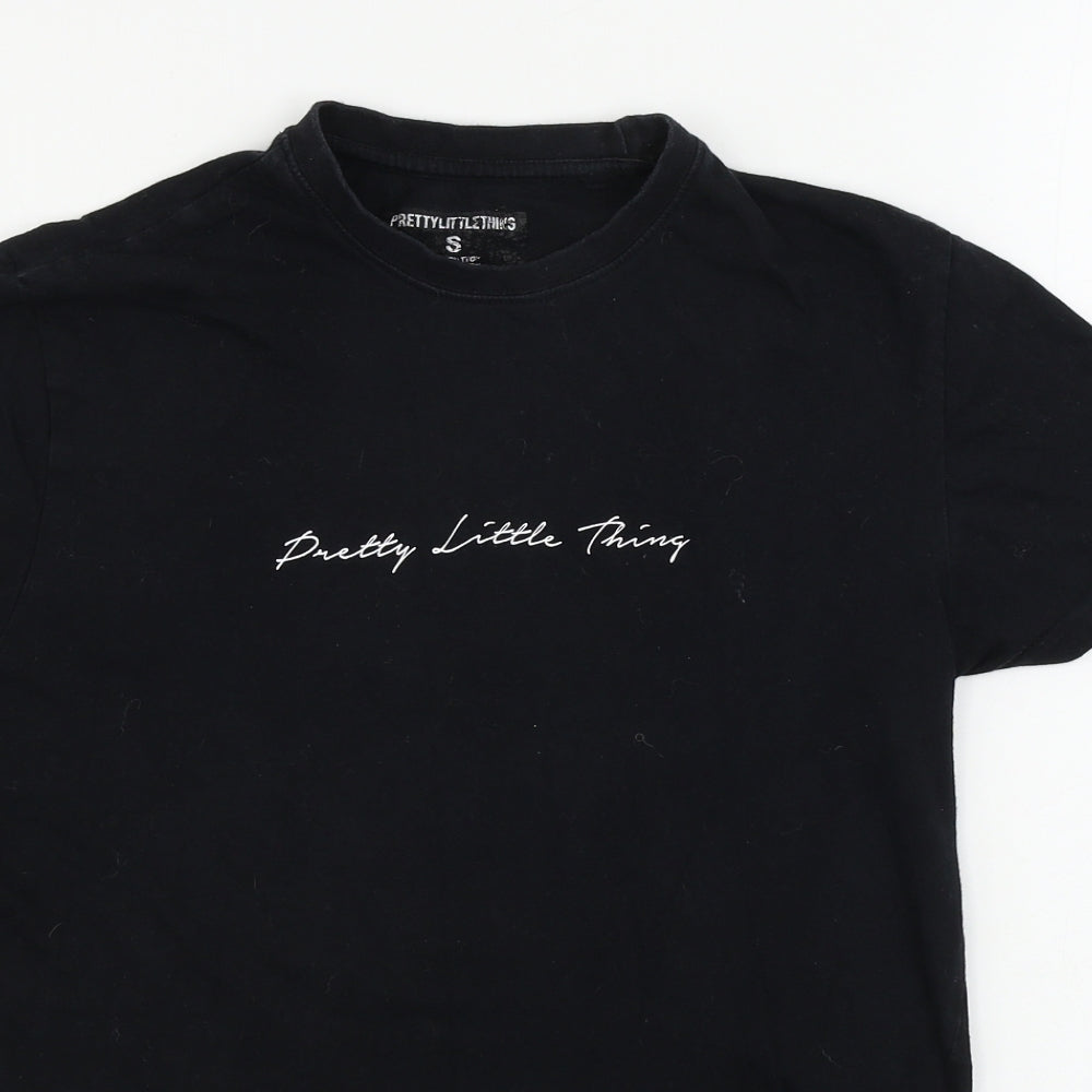 PRETTYLITTLETHING Womens Black   Basic T-Shirt Size S