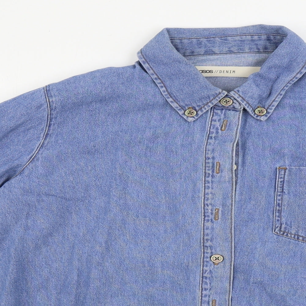 ASOS  Womens Blue   Basic Button-Up Size 10