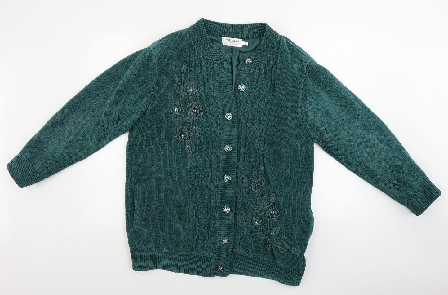 Reflect  Womens Green   Cardigan Jumper Size M