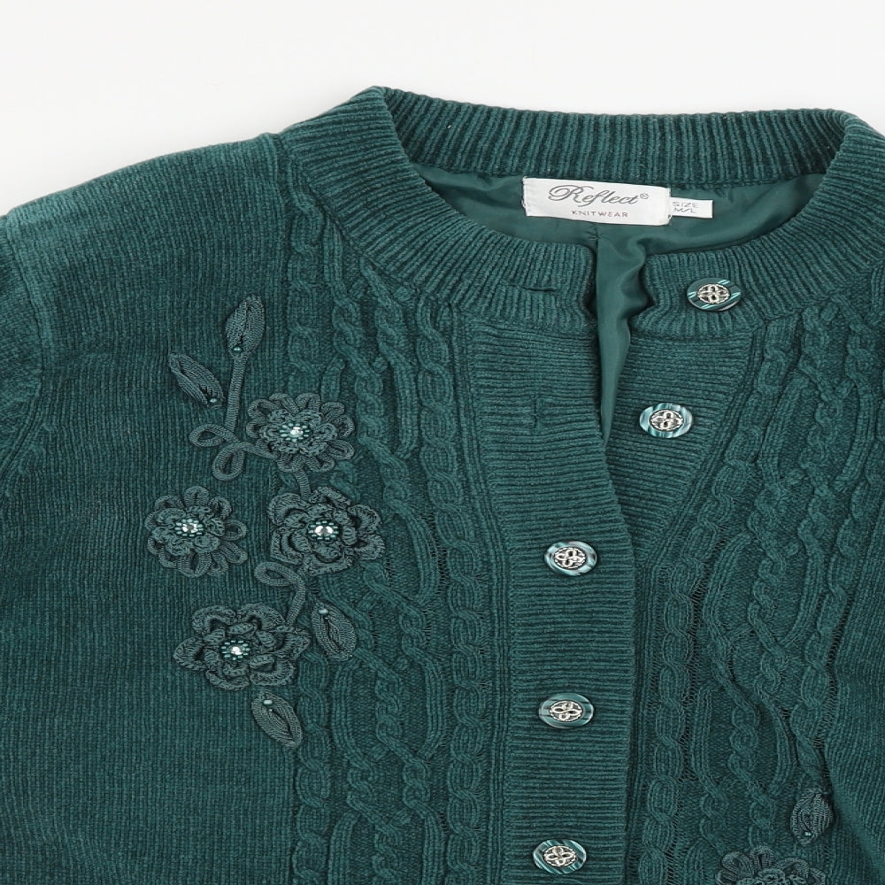Reflect  Womens Green   Cardigan Jumper Size M