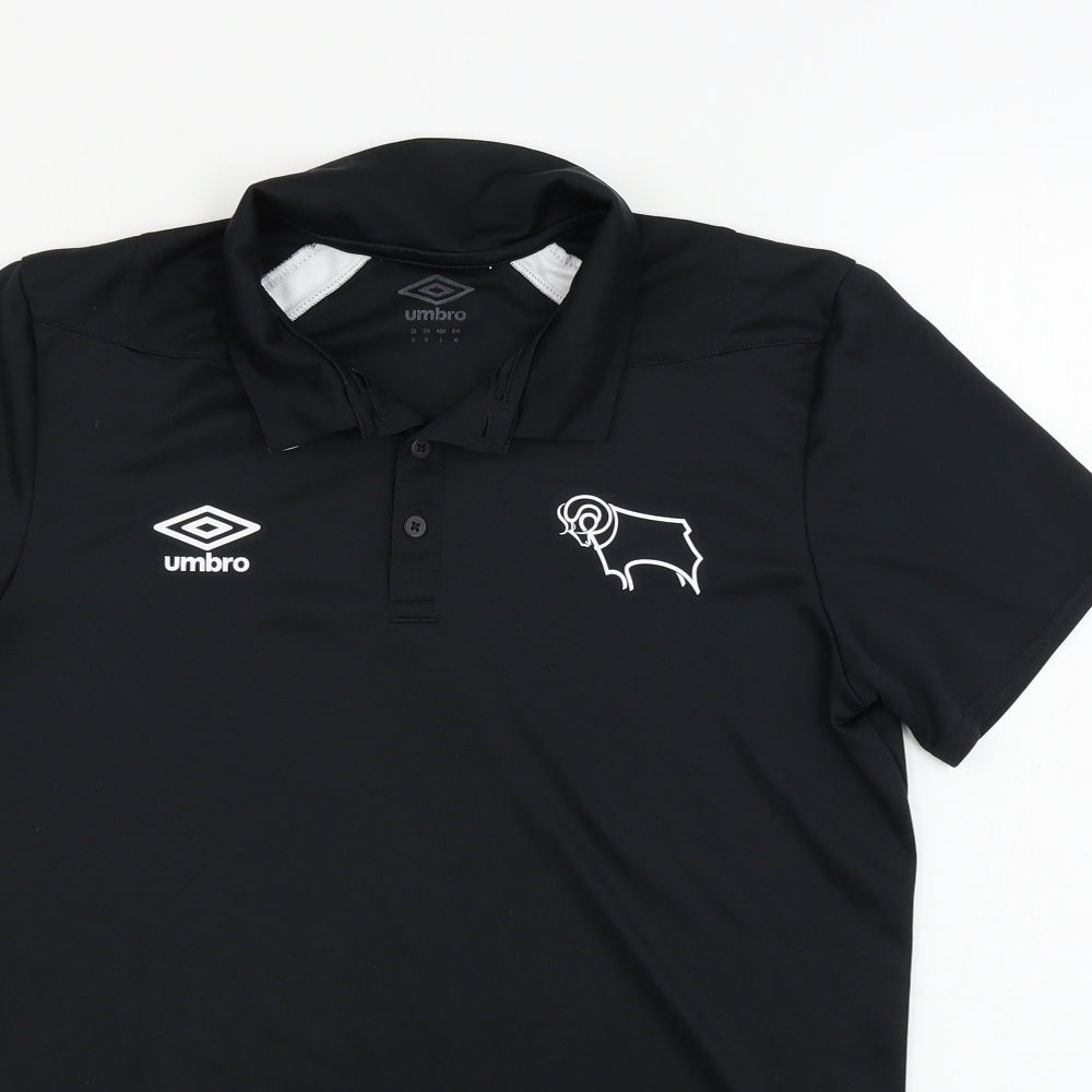 derby county  Mens Black    Polo Size M