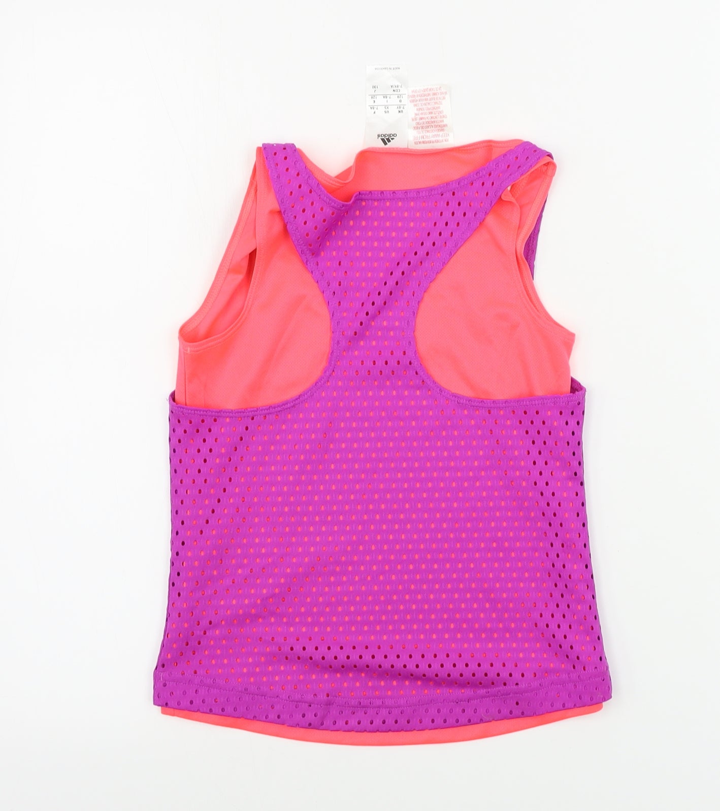 adidas  Girls Purple   Basic T-Shirt Size 7-8 Years