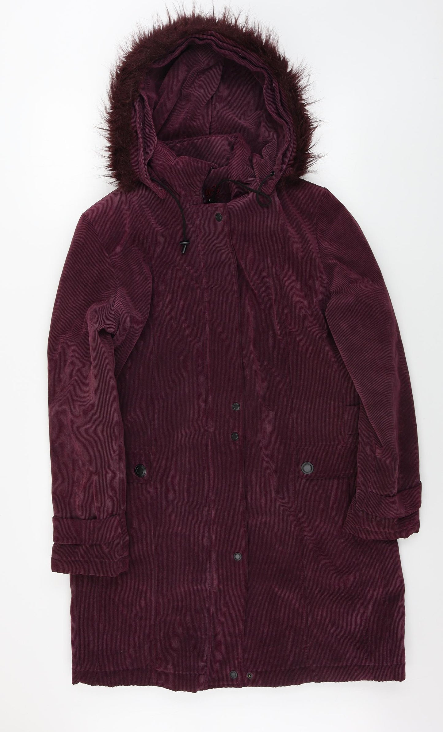 Klass  Womens Purple  Corduroy Jacket Coat Size S