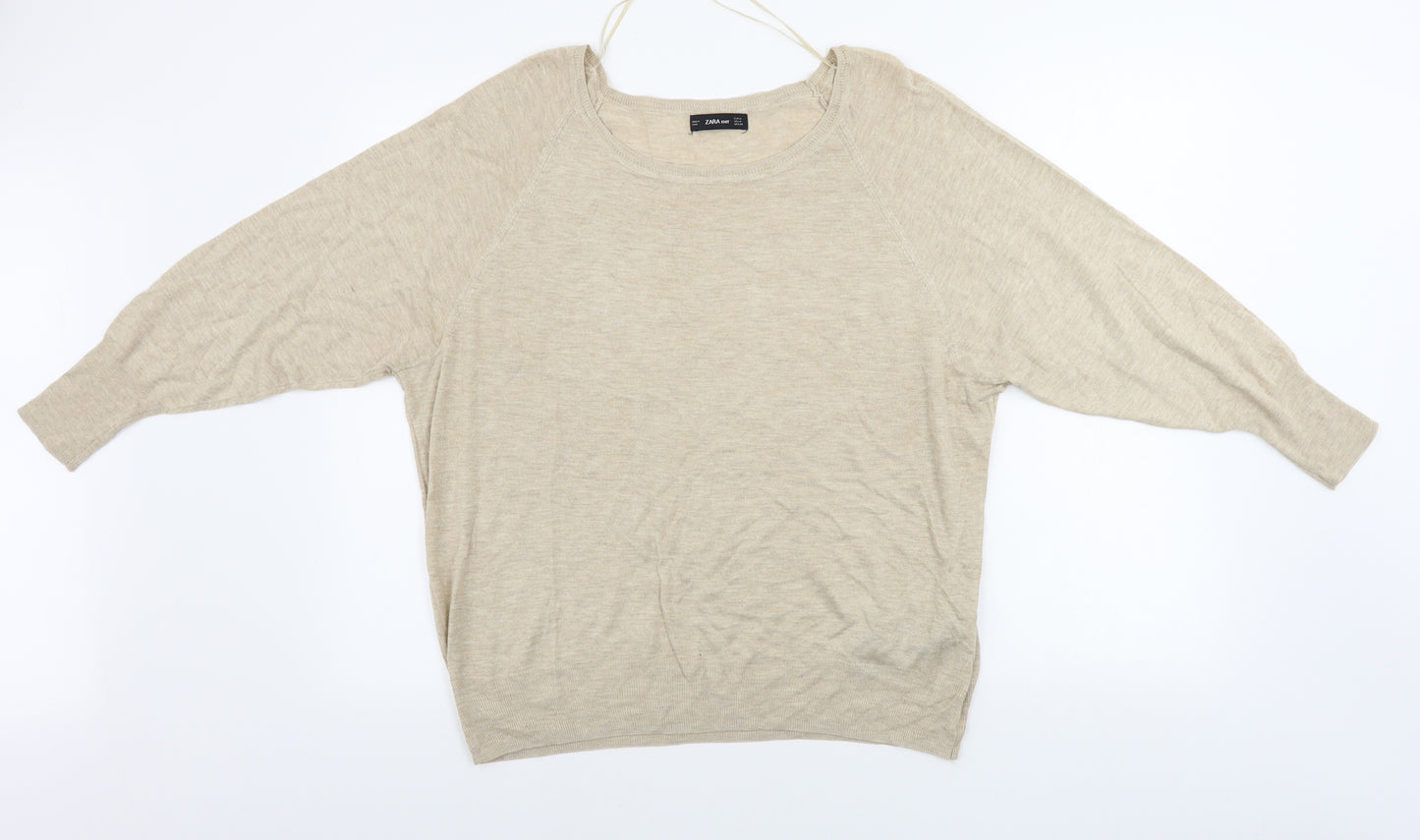 Zara Knit  Womens Beige   Pullover Jumper Size M