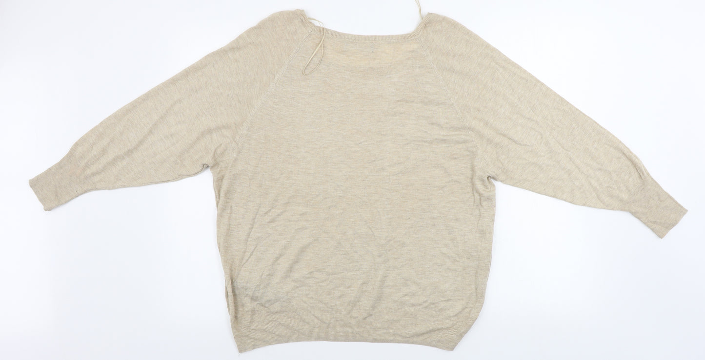Zara Knit  Womens Beige   Pullover Jumper Size M