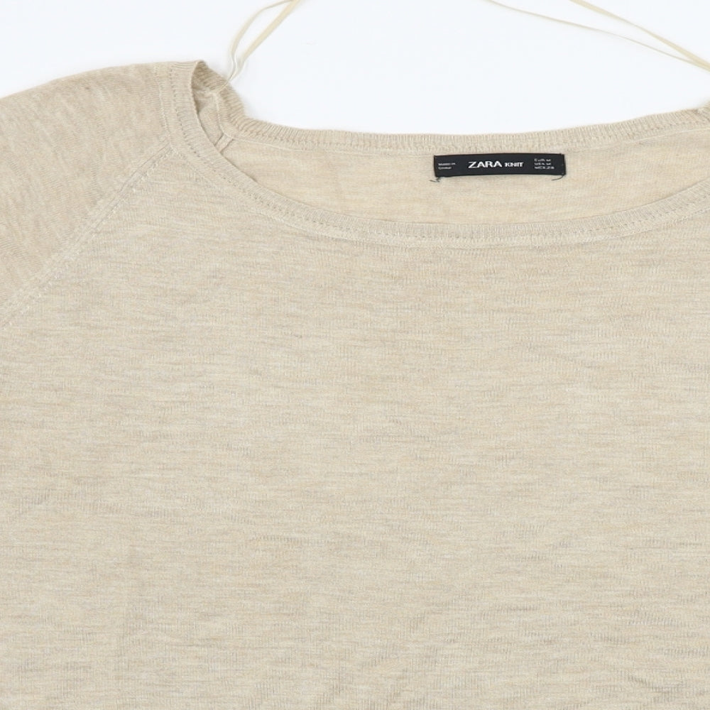 Zara Knit  Womens Beige   Pullover Jumper Size M