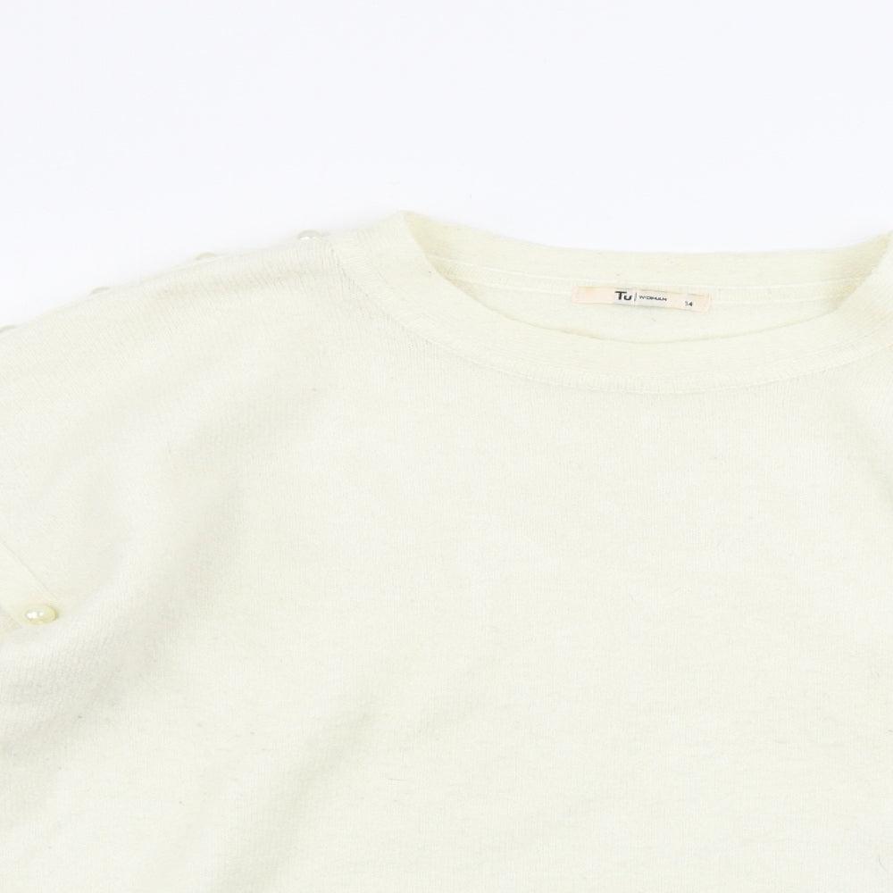 TU Womens Ivory   Pullover Jumper Size 14